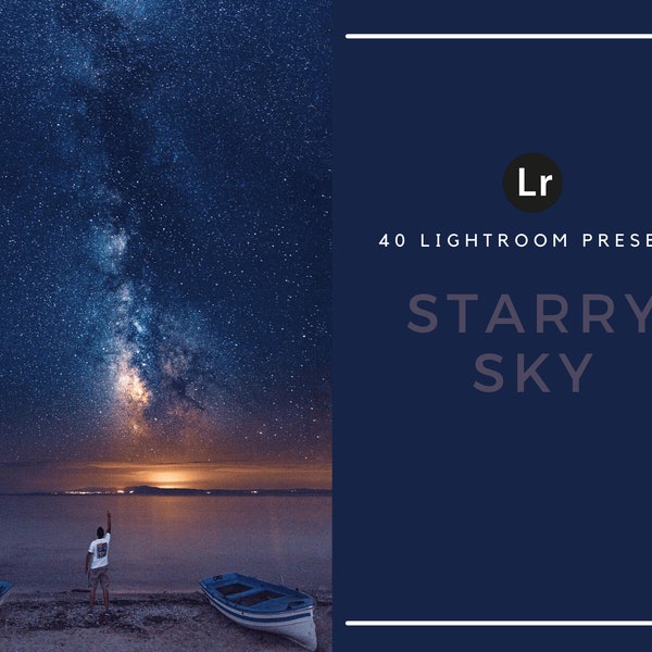 40 Lightroom Presets | Starry Sky | Night Sky | Stars | Galaxy | Desktop | Astrophotography