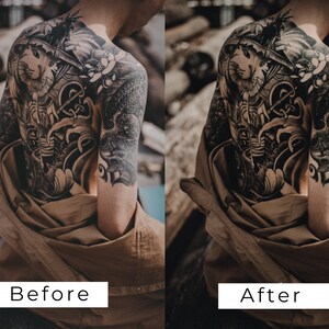 Paquete de 30 LUTs para tatuadores / LUTs de corrección de color de Cinematic Ink Studio para Premiere Pro, CapCut y DaVinci Resolve / Estilo cinematográfico oscuro y sombrío imagen 9