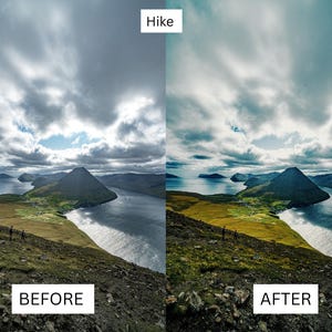 40 Faroe Islands LUTs | Nordic Cinematic Landscape Color Grading for Premiere Pro, CapCut & DaVinci Resolve | Moody Travel Film Look image 2