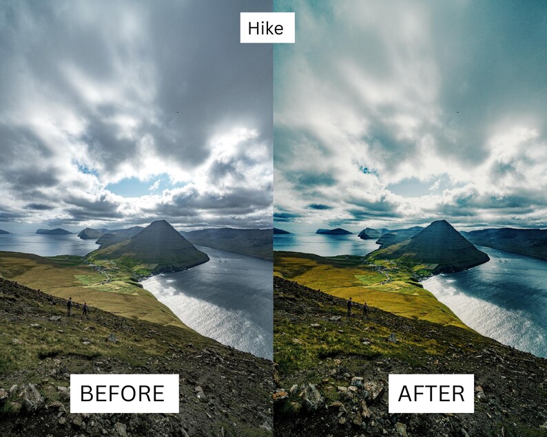 40 Faroe Islands LUTs | Nordic Cinematic Landscape Color Grading for Premiere Pro, CapCut & DaVinci Resolve | Moody Travel Film Look image 2