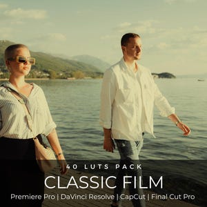 40 klasycznych tabel LUT do filmów | Pakiet tabel LUT do gradacji kolorów Kodak i Fuji dla programów Premiere Pro, CapCut, DaVinci Resolve | Presety do filmów w stylu retro zdjęcie 1