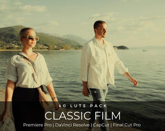 40 Vintage Film LUTs | Kodak & Fuji Style Color Grading LUT Pack for Premiere Pro, CapCut, DaVinci Resolve | Retro Film Look Presets