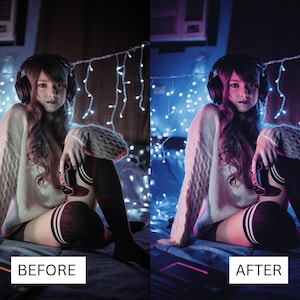 50 Streamer Gaming LUTs | Neon Purple RGB Color Grading for Twitch & YouTube | Premiere Pro, CapCut LUT Pack image 8