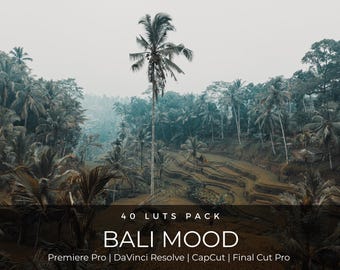 40 Bali Cinematic LUTs | Tropical Jungle Color Grading for CapCut, Premiere Pro & DaVinci Resolve | Travel Video LUT Pack