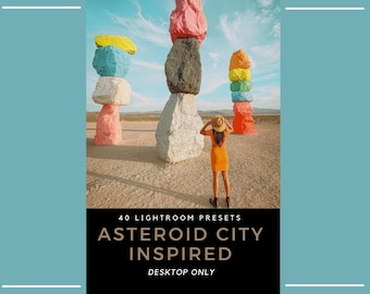 40 Asteroid City Lightroom Presets | Cinematic Film Retro Color Grading (Desktop Only)