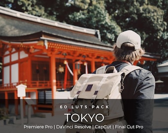 60 Tokyo Filmische LUTs | Japanfilm-Look Color Grading für CapCut, Premiere Pro, DaVinci ReSolve | Shibuya Nacht, Himmelsbaum & Senso-ji