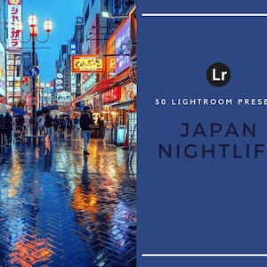 50 Lightroom Presets | Japan Nightlife | Tokyo | Travel | Desktop | Cyberpunk | Night Photography
