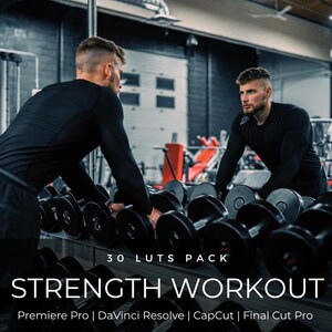 30 Bodybuilding Cinematic LUTs | Gym Fitness Color Grading for Premiere Pro, CapCut & DaVinci Resolve | Workout Muscle Definition LUT Pack