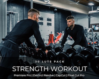 30 Bodybuilding Cinematic LUTs | Gym Fitness Color Grading for Premiere Pro, CapCut & DaVinci Resolve | Workout Muscle Definition LUT Pack