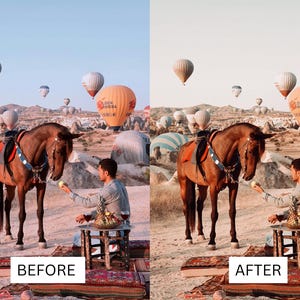40 Cappadocia Cinematic LUTs | Golden Hour & Sunrise Color Grading for Premiere Pro, CapCut, DaVinci Resolve | Hot Air Balloon Film Look image 9