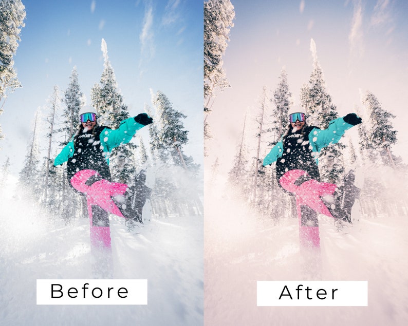 Puede incluir: Una persona con una chaqueta turquesa y pantalones rosas est&aacute; haciendo snowboard por una ladera nevada. La persona lleva gafas de protecci&oacute;n y un casco blanco. La nieve vuela a su alrededor mientras hace snowboard.