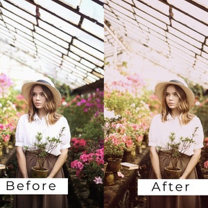 40 LUTs botánicas vintage / Corrección de color con aspecto de película verde para Premiere Pro, CapCut y DaVinci Resolve / Paquete de LUTs de vídeo con estética de jardín imagen 10