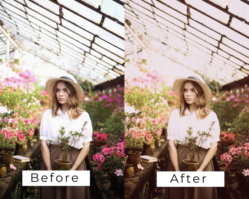 40 LUTs botánicas vintage / Corrección de color con aspecto de película verde para Premiere Pro, CapCut y DaVinci Resolve / Paquete de LUTs de vídeo con estética de jardín imagen 10