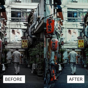 40 LUT cinematografiche giapponesi / Pacchetto di color grading in stile Tokyo Film per Premiere Pro, CapCut e DaVinci Resolve / LUT per filmmaker di viaggio immagine 17