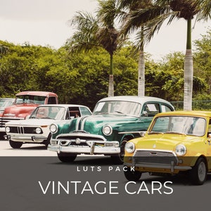 30 LUTS | Vintage Cars | Classic Cars | Super Cars | Premiere Pro | Photoshop | After Effects | Video Presets | Video Editing | Filters