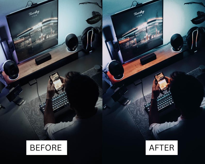 50 Streamer Gaming LUTs | Neon Purple RGB Color Grading for Twitch & YouTube | Premiere Pro, CapCut LUT Pack image 4