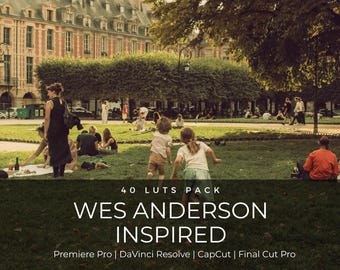 40 Cinematic Movie Style LUTs | Wes Anderson Inspired | Travel Film | Adventure | Premiere Pro, CapCut, Final Cut Pro, DaVinci Resolve