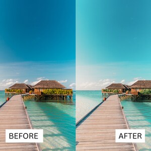 40 Malediven Kinetische LUTs | Tropical Ocean Blue Color Grading für CapCut, Premiere Pro, DaVinci Relösung | Reisen & Luxusresort LUT Pack Bild 5