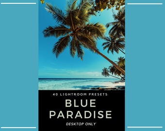 40 Tropical Blue Lightroom Presets – Ozean, Insel, Strand (nur Desktop)