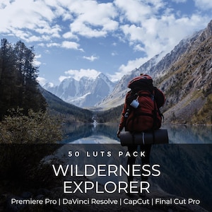 50 LUT cinematografiche per ambienti selvaggi / Look da film naturalistico per laghi e fiumi / Correzione colore di viaggio per Premiere Pro, CapCut, DaVinci Resolve