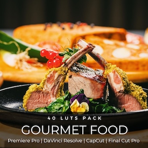 40 Food Photography LUTs | Gourmet Cinematic Color Grading for Desserts, Chocolate & Restaurant Videos | Premiere Pro CapCut LUT Pack