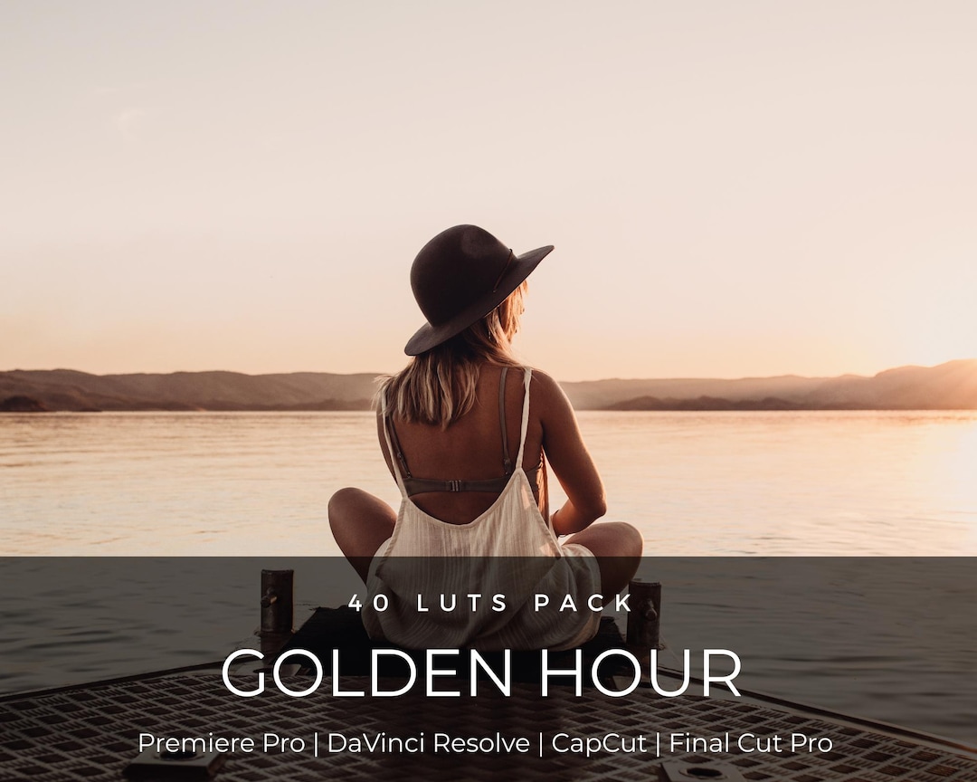 40 Golden Hour Luts | Sunset Beach Color Grading LUT Pack for Premiere