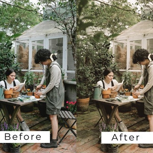 40 LUTs botánicas vintage / Corrección de color con aspecto de película verde para Premiere Pro, CapCut y DaVinci Resolve / Paquete de LUTs de vídeo con estética de jardín imagen 7