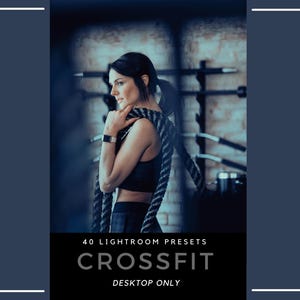40 CrossFit Lightroom-förinställningar | HYROX | Fitness, gymträning | Filmisk sportredigering | Fotofilter för mörka idrottare (endast skrivbord)