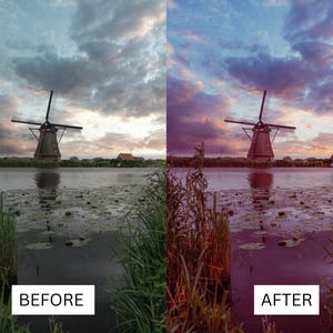 50 paarse zonsondergang LUT's | Dusk Beach Cinematische kleurgradatie voor Premiere Pro, CapCut en DaVinci Resolve | LUT-pakket kustlandschap afbeelding 19
