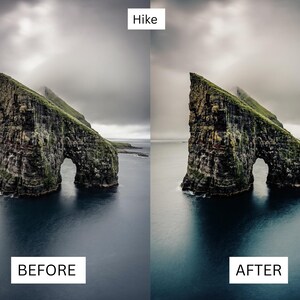 40 Faroe Islands LUTs | Nordic Cinematic Landscape Color Grading for Premiere Pro, CapCut & DaVinci Resolve | Moody Travel Film Look image 3