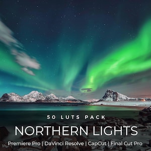 40 Northern Lights LUTs | Aurora Night Sky Color Grading | Iceland Travel Video LUTs | Premiere Pro, CapCut, Final Cut & Pro DaVinci Resolve