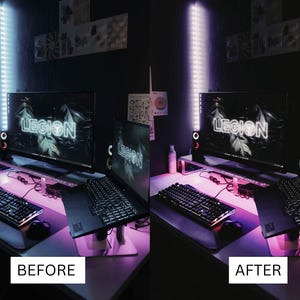 50 Streamer Gaming LUTs | Neon Purple RGB Color Grading for Twitch & YouTube | Premiere Pro, CapCut LUT Pack image 5