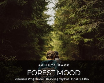40 Forest Cinematic LUTs | Moody Green Color Grading Pack | Woodland Film Look for Premiere Pro, CapCut & DaVinci Resolve