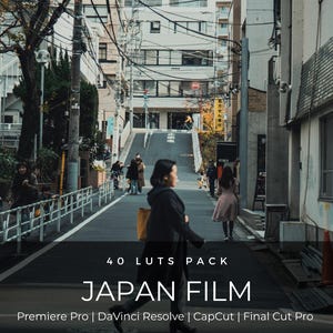 40種類の日本映画風LUT｜Premiere Pro、CapCut、DaVinci Resolve用東京フィルムルックカラーグレーディングパック｜旅行映画制作者向けLUT