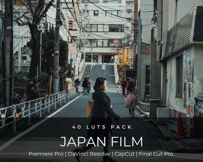 40 LUT cinematografiche giapponesi / Pacchetto di color grading in stile Tokyo Film per Premiere Pro, CapCut e DaVinci Resolve / LUT per filmmaker di viaggio immagine 1