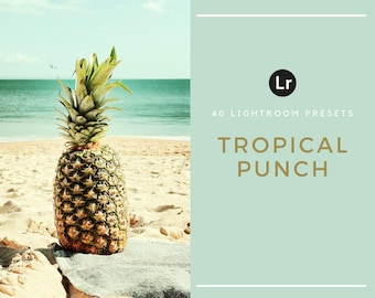 40 Tropical Lightroom Presets – Pineapple Tones, Island Beach Travel (Desktop Only)