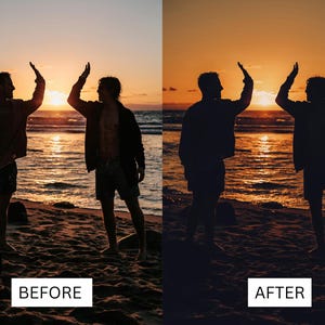 40 LUTs de atardecer melancólico / Corrección de color de playa al atardecer dorado para Premiere Pro, CapCut y DaVinci Resolve / Paquete de LUTs cinematográficos costeros imagen 3