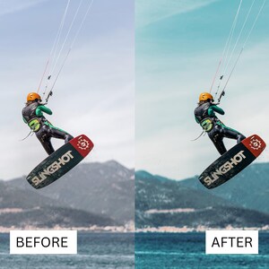 60 Water Sports LUTs | Ocean Cinematic Color Grading for GoPro, CapCut & Premiere Pro | Surfing, Kitesurfing, Waves LUT Pack image 10