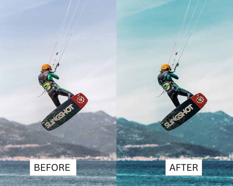 60 Water Sports LUTs | Ocean Cinematic Color Grading for GoPro, CapCut & Premiere Pro | Surfing, Kitesurfing, Waves LUT Pack image 10