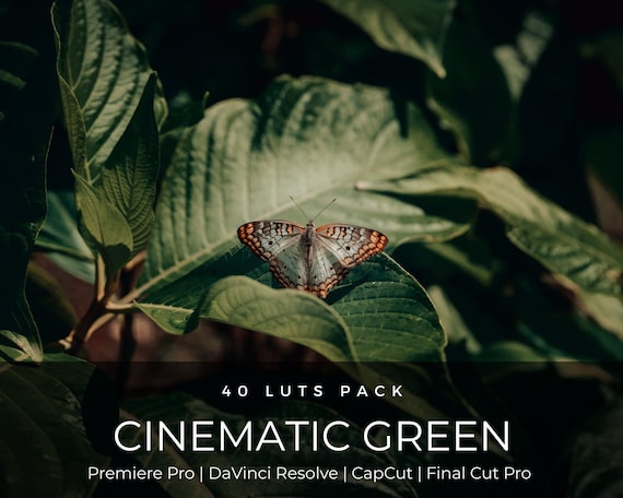 40 Cinematic Green LUT Pack | Nature & Landscape Color Grading LUTs for Premiere Pro, CapCut, DaVinci Resolve | Lush Film Look