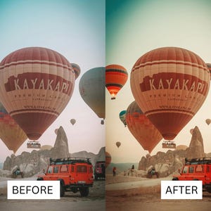 40 Cappadocia Cinematic LUTs | Golden Hour & Sunrise Color Grading for Premiere Pro, CapCut, DaVinci Resolve | Hot Air Balloon Film Look image 10