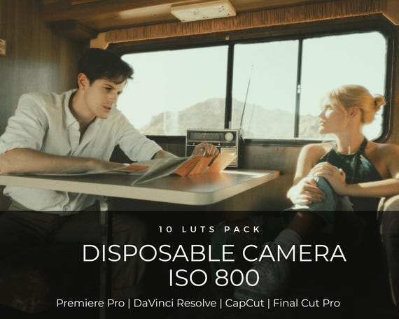 10 Disposable Camera LUTs ISO 800 | Film Look Color Grading for Premiere Pro, CapCut & DaVinci Resolve | Vintage 35mm Aesthetic