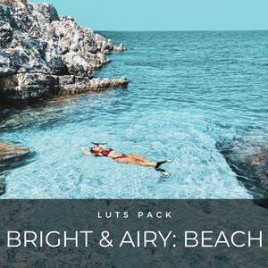 20 LUTS | Bright and Airy Beach | Summer | Ocean | Premiere Pro | After Effects | Photoshop | Video Presets | Editing | Filters