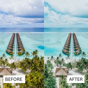 40 Malediven Kinetische LUTs | Tropical Ocean Blue Color Grading für CapCut, Premiere Pro, DaVinci Relösung | Reisen & Luxusresort LUT Pack Bild 4