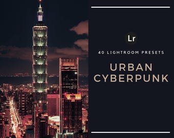 40 Cyberpunk Lightroom Presets – Urban Neon City Glow (Desktop Only)