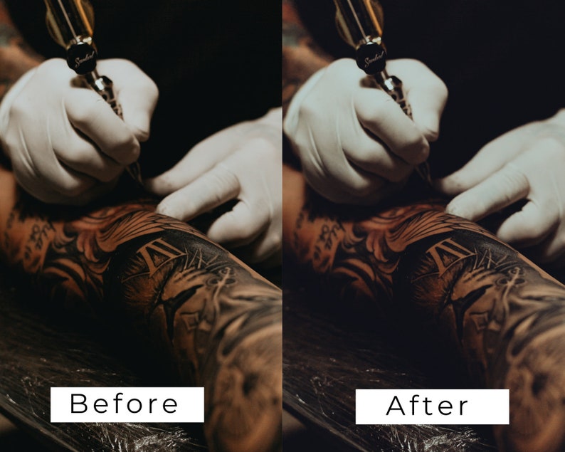 Puede incluir: Primer plano de la mano de un tatuador usando una m&aacute;quina de tatuar para agregar detalles a un tatuaje en blanco y negro en el brazo de una persona. El tatuaje presenta un dise&ntilde;o detallado de la cara de un le&oacute;n con detalles intrincados.