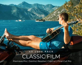 40 LUTs estilo Kodak y Fuji / Paquete de LUTs de corrección de color de película vintage para Premiere Pro, CapCut, DaVinci Resolve / Ajustes preestablecidos de aspecto retro