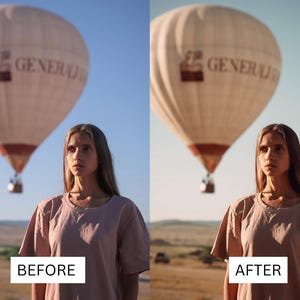 40 Cappadocia Cinematic LUTs | Golden Hour & Sunrise Color Grading for Premiere Pro, CapCut, DaVinci Resolve | Hot Air Balloon Film Look image 6