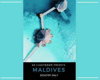 Die 40 Lightroom Presets – Malediven – Tropischer Strand, Türkisblau (nur Desktop)