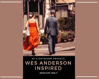 40 preajustes cinematográficos de Lightroom / Estilo de película inspirado en Wes Anderson / Viajes, estilo de vida y aventura / Estilo de película (solo para escritorio)